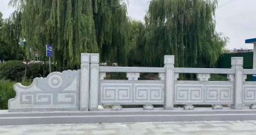 张家口 芝麻灰桥栏杆、河道栏杆安装效果