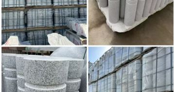 张家口 芝麻白花岗岩挡车柱、隔离柱多少钱