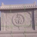 张家口 芝麻白花岗岩屏风，照壁，影壁