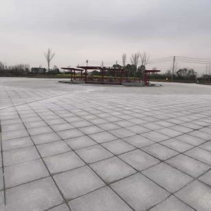 张家口 芝麻白火烧面-公园广场地铺效果
