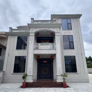 张家口 芝麻白石材别墅干挂案例展示