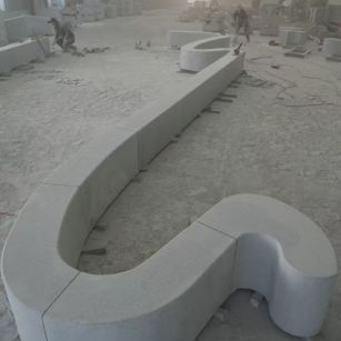 张家口 花岗岩整石坐凳拼装
