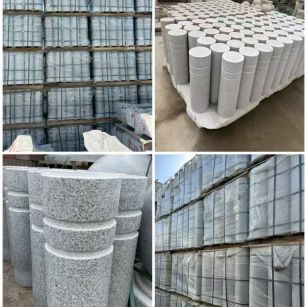 张家口 芝麻白花岗岩挡车柱、隔离柱多少钱