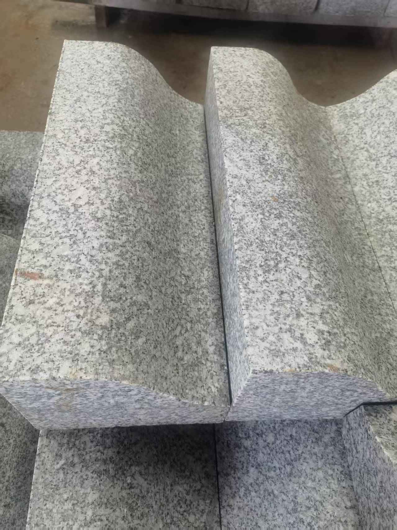 张家口芙蓉白S型拉丝面路沿石